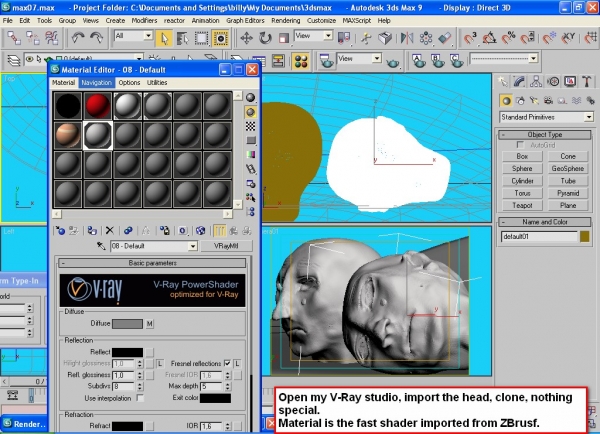 Creation of Clay draft of a human head: Step 17